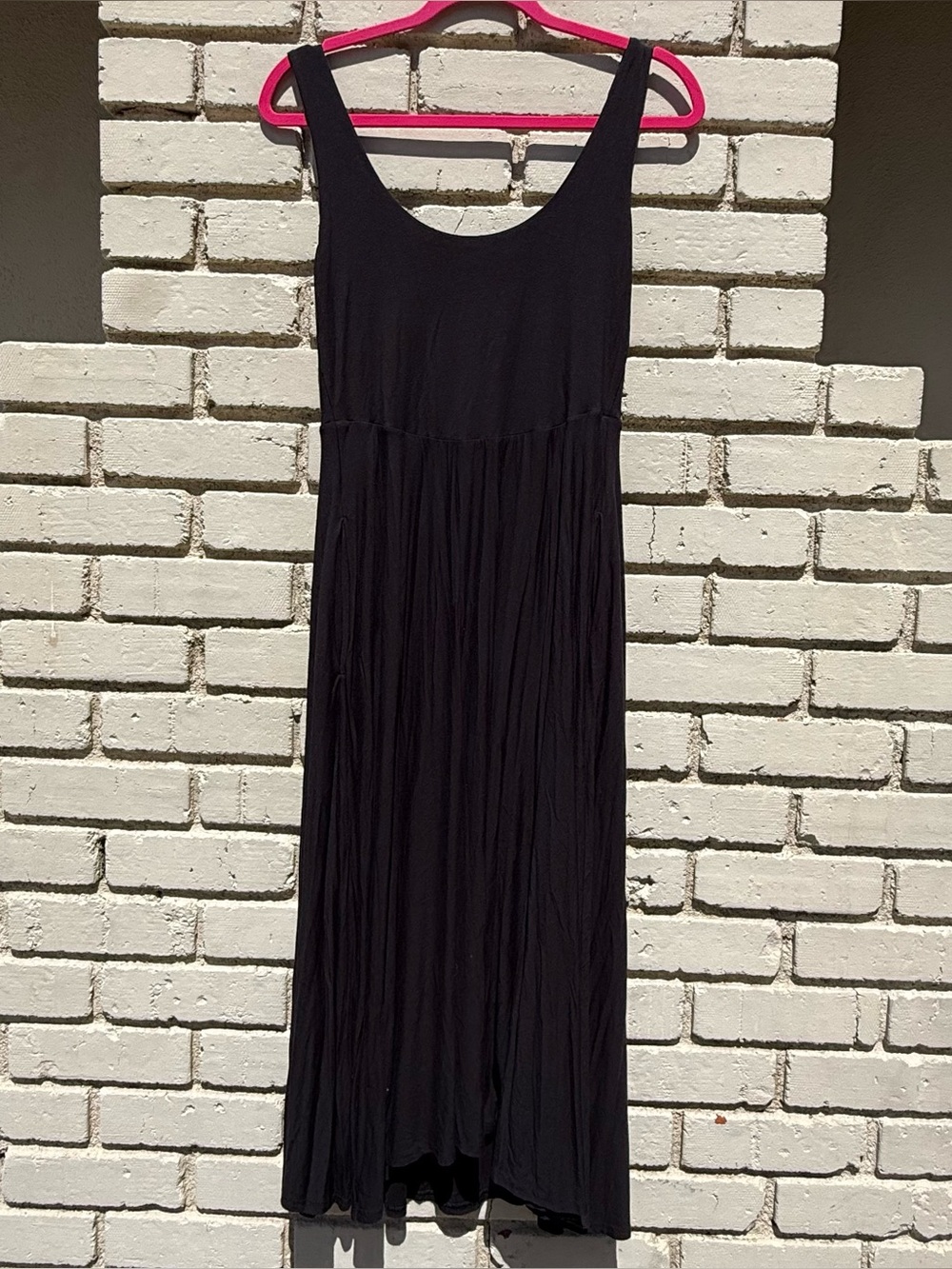 NWT Sweaty Betty Ribbed Tank Midi Dress in Black - Size XL